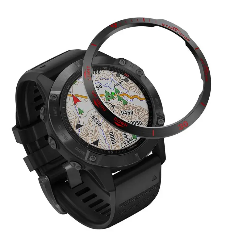 Metal Cover Bezel Ring Dial Scale Speed Protective Case for Gar-min Fenix 6 Kit Metal Cover Bezel Ring Dial Scale Speed Protective Case for Gar-min Fenix 6 Kit