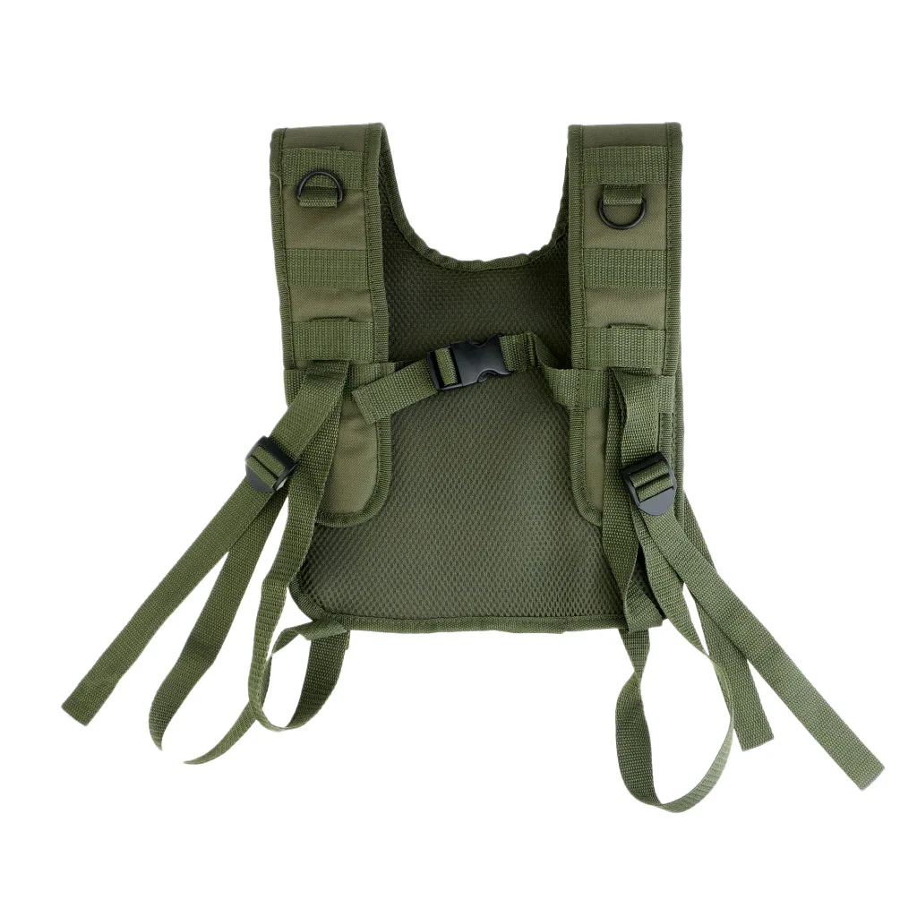 Modular Oxford H-Harness Molle Vest Suspenders for Battle Belt CP 5 Colors Tactical Vest for Camping 