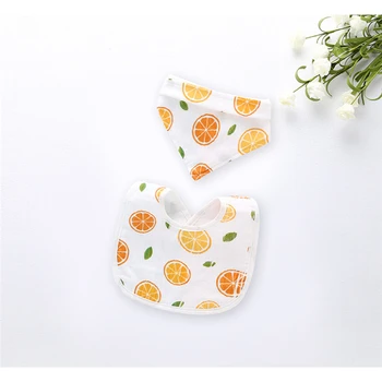

Orange Patterns Baby Bib Waterproof Headscarf Baby Girl Boy Bib & Snoring Cloth Baby Clothing Products 3 Styles Optional