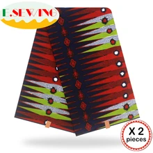 Анкара африканская восковая печатная ткань 12 ярдов Хлопок Воск Гана воск нигерийский стиль для шитья африканские платья одежда 111808