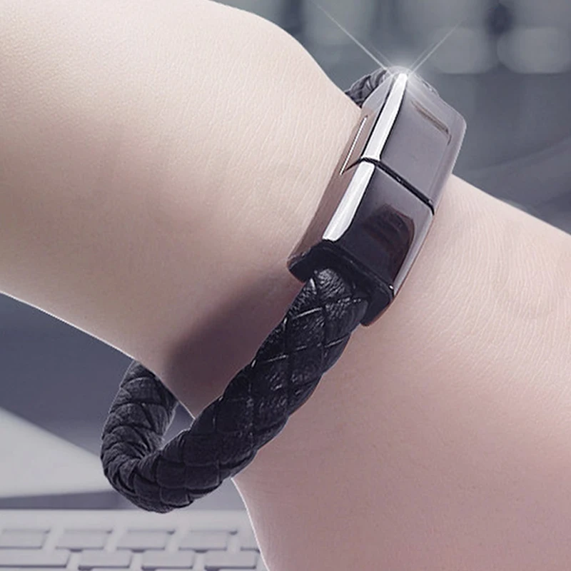 Для iPhone, Android, type-C, Micro USB, браслет из натуральной кожи, USB кабель, браслеты, кабели, зарядное устройство, зарядный кабель для синхронизации данных, кабель для телефона