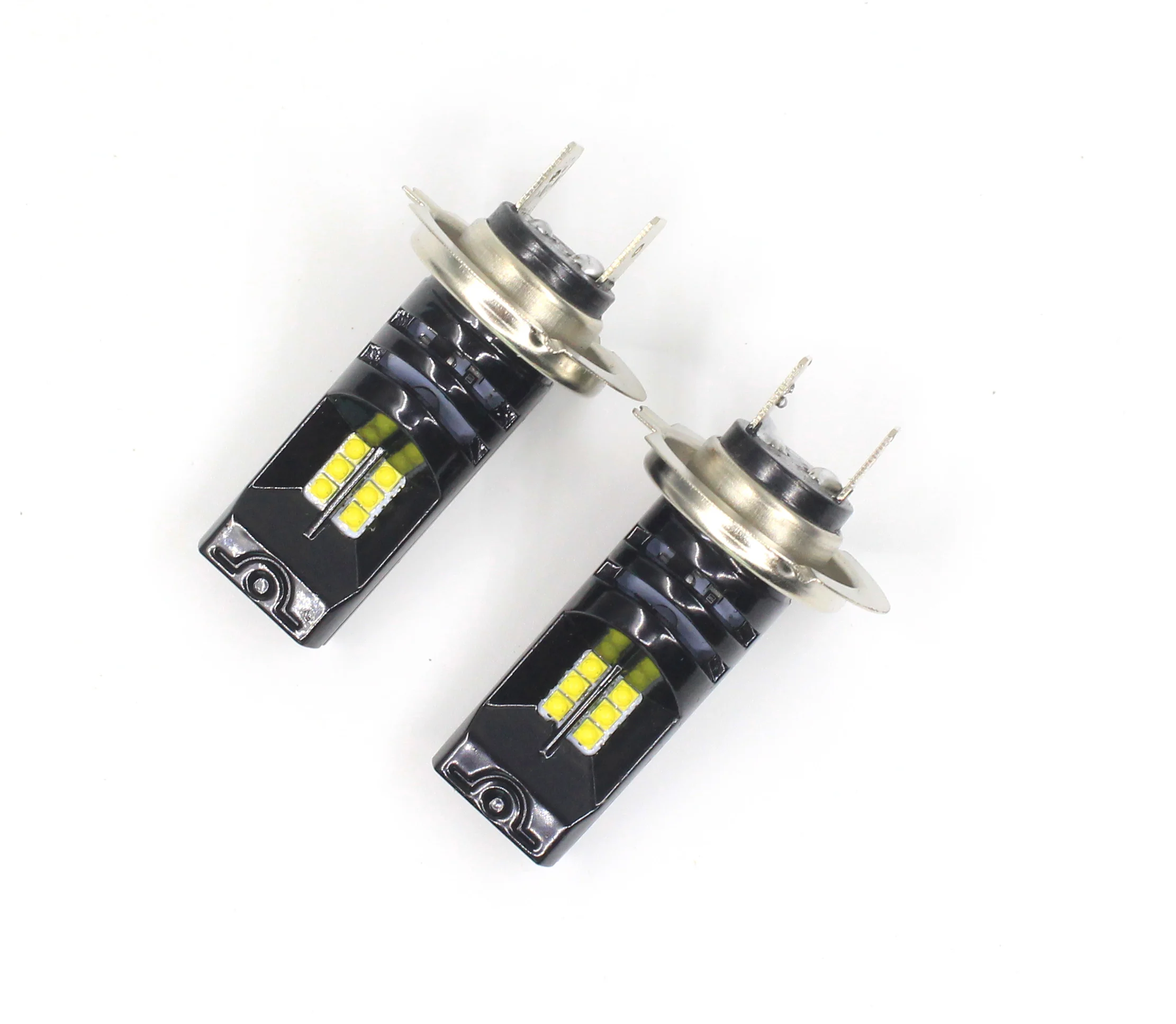 2X Автомобильный светодиодный противотуманный светильник H7 12smd 12V 6500K DRL белая автомобильная лампа светодиодный лампы светодиодный головной светильник DRL лампы