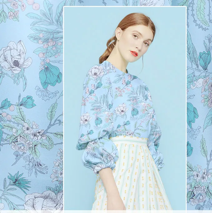 

114 cm wide natural silk fabric for dress meter drape printed silk crepe de chine fabric printed fabric wholesale silk cloth