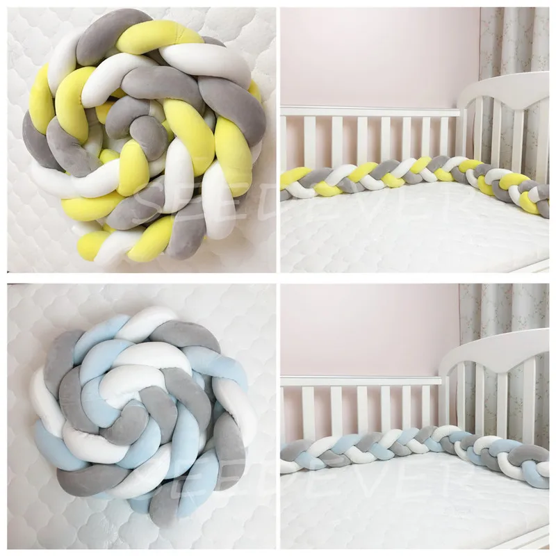 

200cm Baby Bed Bumper Newborn Infant Cot Nursery Head Protection Crib Protector Toddler Baby Bedding Set Room Decor Accessories