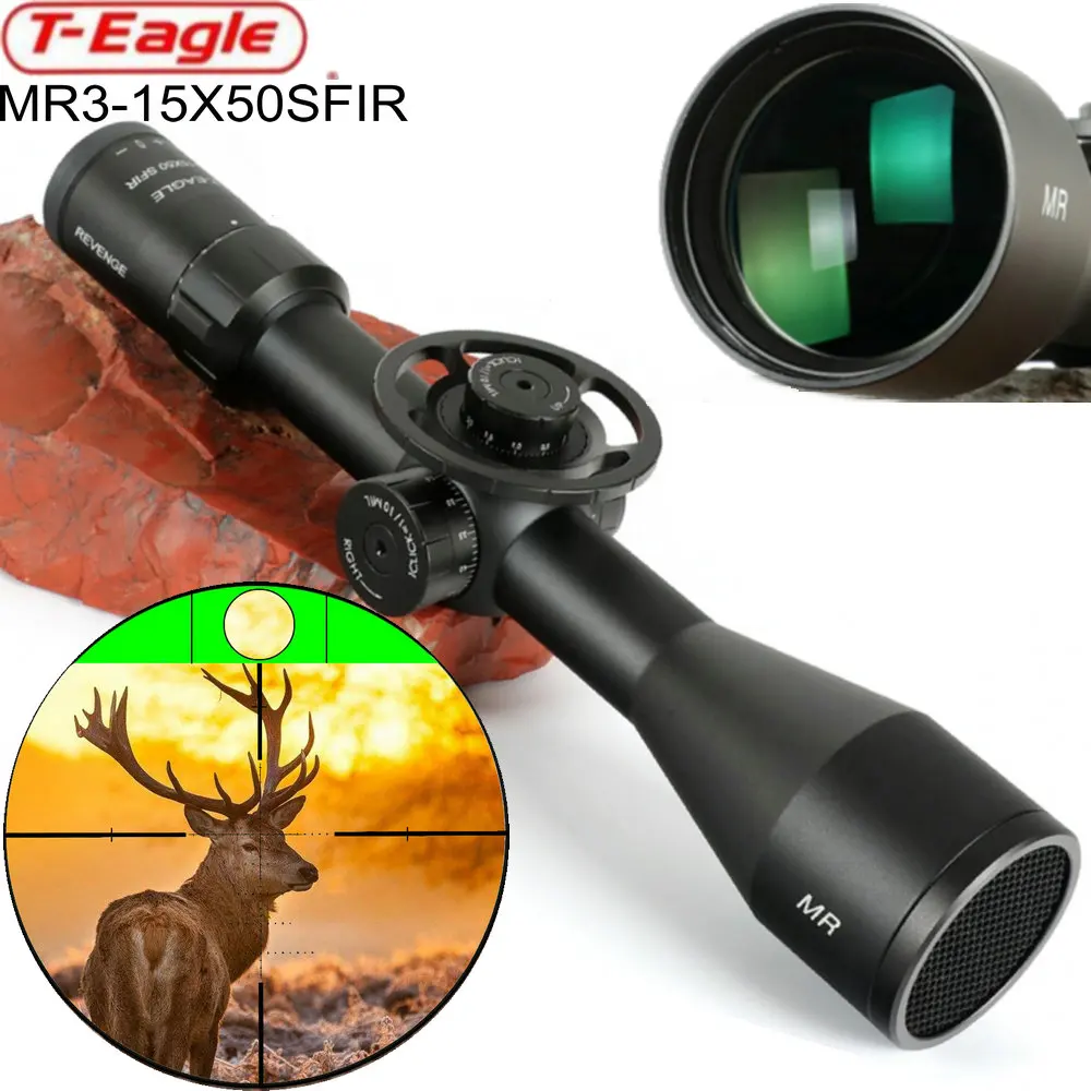 Винтовочный оптический прицел T Eagle MR 3 15X50SFIR с красной подсветкой|Оптические