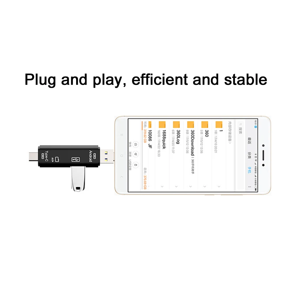 Компьютерные разъемы Micro usb type-c OTG кард-ридер Android для Android TF расширение Универсальный 3 в 1 высокая скорость