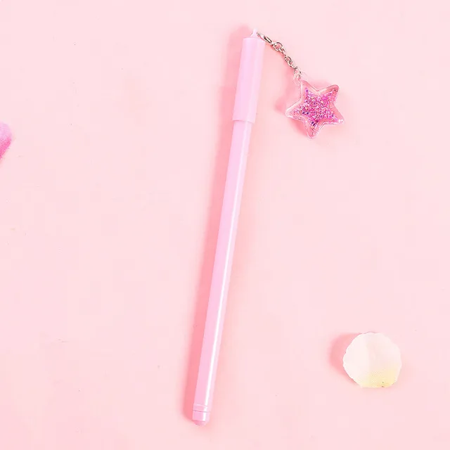 Loveout 1 шт./лот, ручка Kawaii, Корейская, милая, креативная, подвеска в виде дельфина, сердце, 0,5 мм, гелевая ручка, канцелярские принадлежности для офиса, школьные принадлежности - Цвет: 15