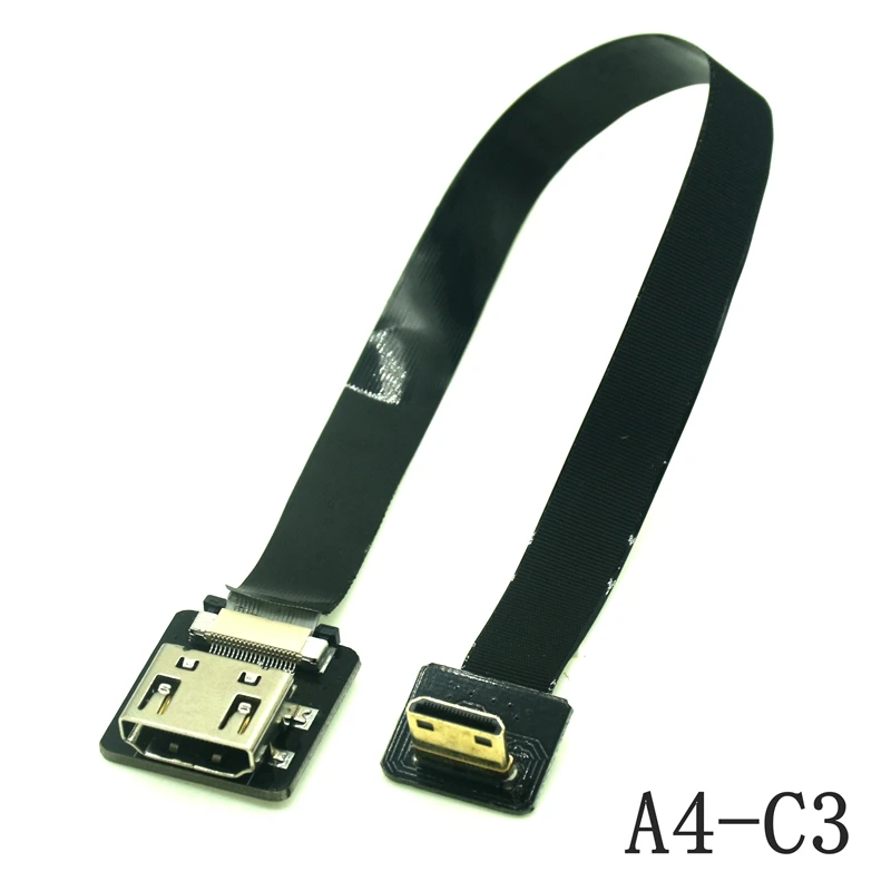 FPV Micro HD-Mini 90-Degree Adapter FPC Ribbon HDMI Cable - 20pin Plug Connector, Various Lengths Description Image.This Product Can Be Found With The Tag Names Computer Cables Connecting, Computer Peripherals, Degree adapter, PC Hardware Cables Adapters