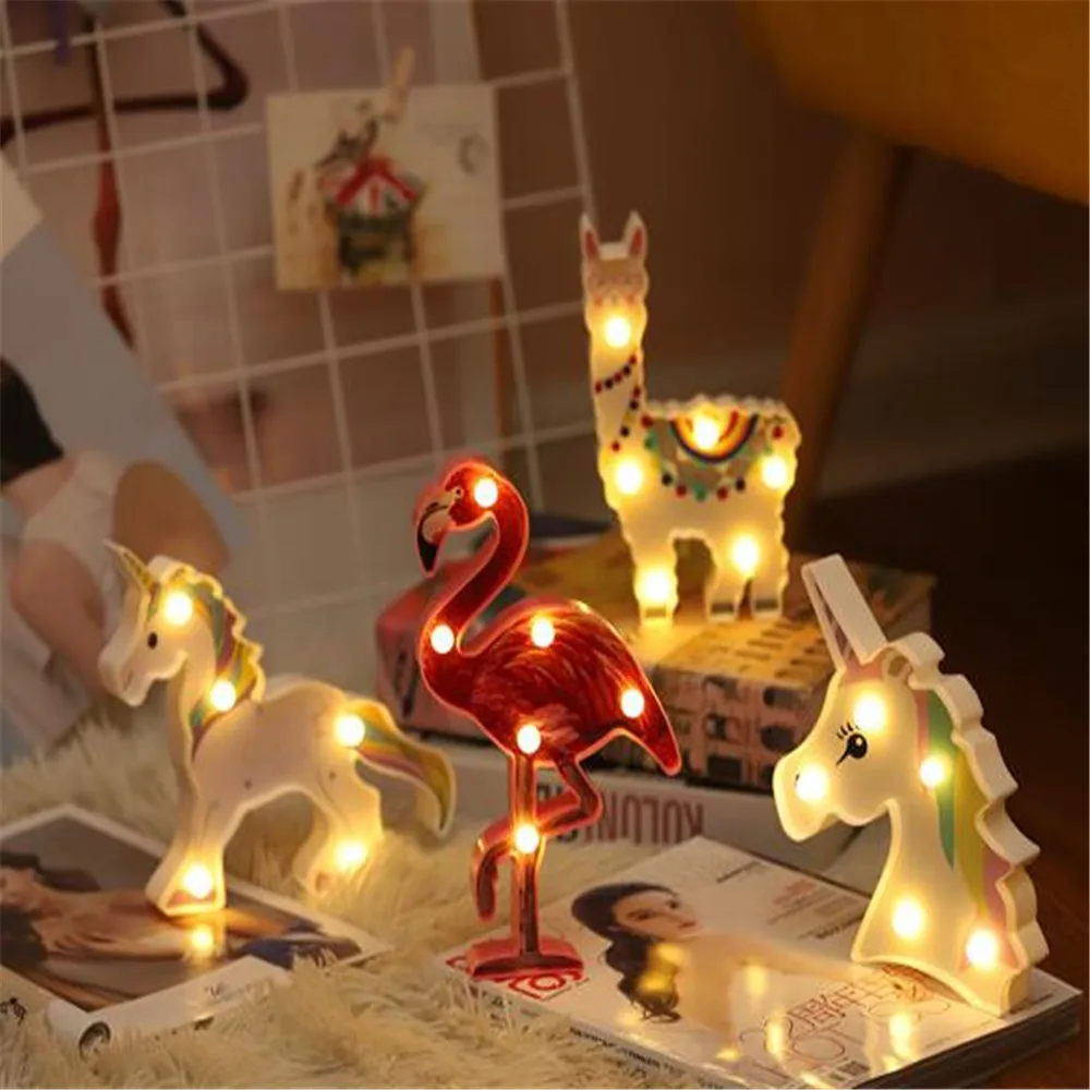 Christmas Alpaca Night Light LED 12x19x2.8cm Decorative Hanging Night Light Lamp Animal Shape Cute Animal Modeling Lamp