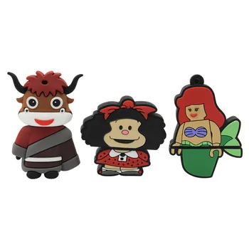 

USB flash drive 64GB 32GB 16GB 8GB 4GB Cow mermaid little girl cartoon U disk cute
