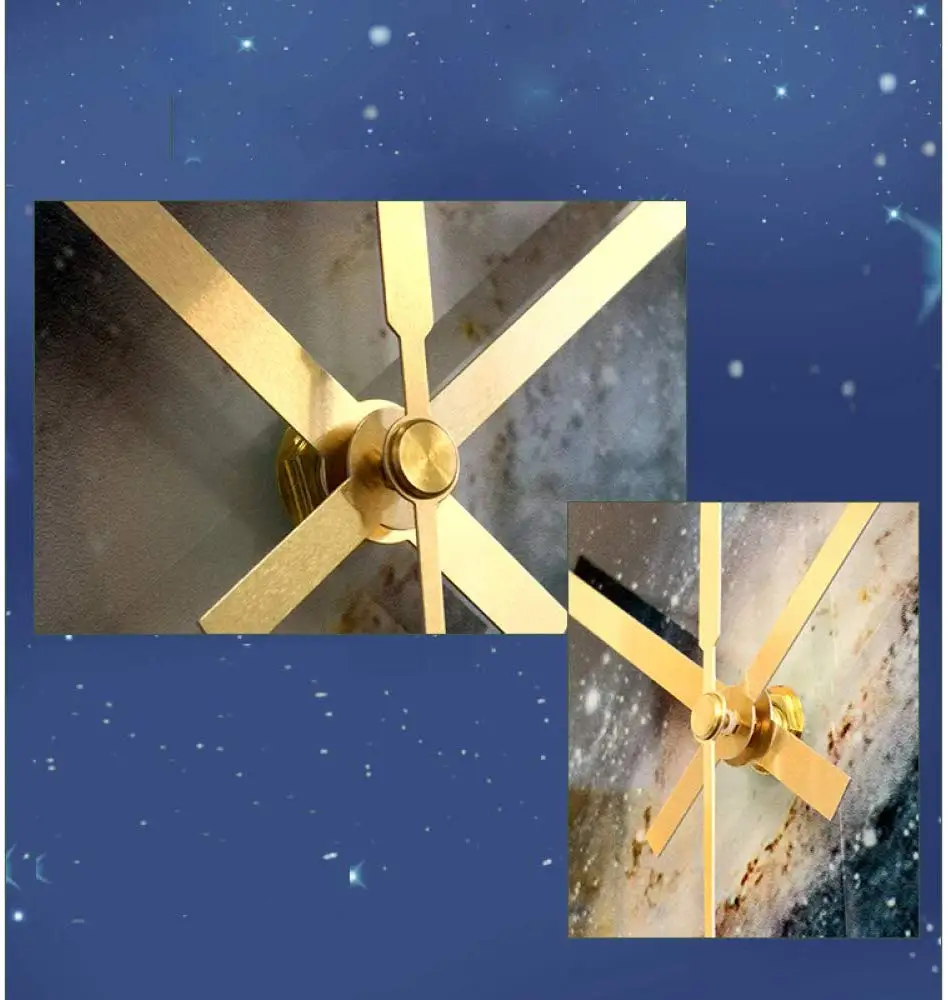 30cm Silent Wall Clock Star Sky Quartz Fashion Large Modern Nordic Style Non Ticking Quiet Decorative Living Class Room Bedroom