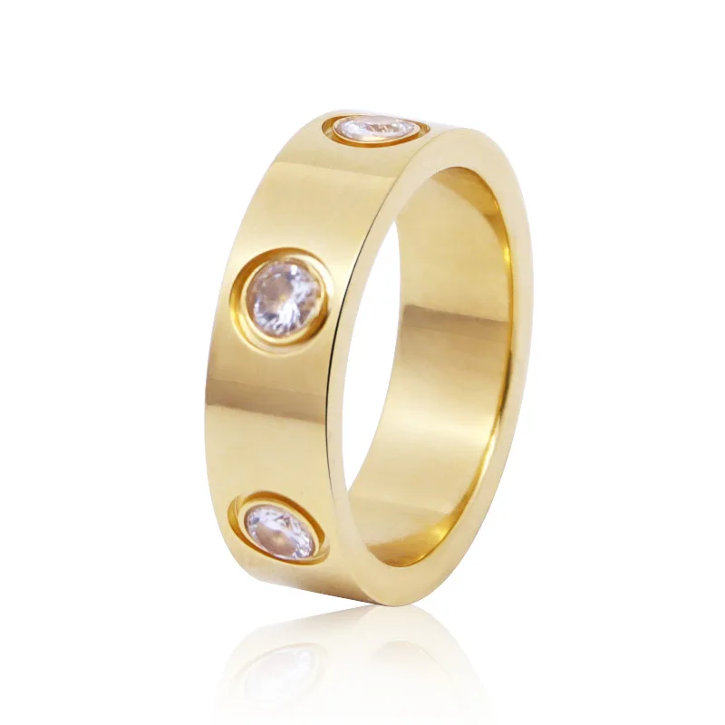 Crystal Ring For Women Titanium Steel