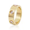 Belle bague en cristal brillant 6 pour femmes titane acier de haute qualité haute poli amour anneau classique marque bijoux livraison directe ► Photo 1/6