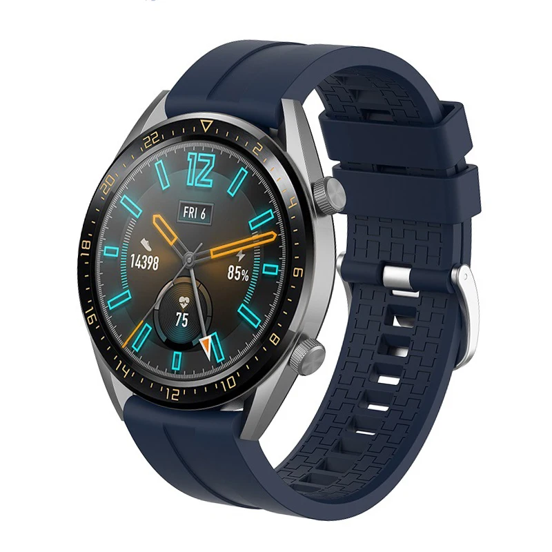 22 мм ремешок для huawei Watch GT/Honor Watch Magic/Amazfit PACE/samsung Galaxy 46 мм gear S3 спортивный силиконовый браслет на запястье ремешок