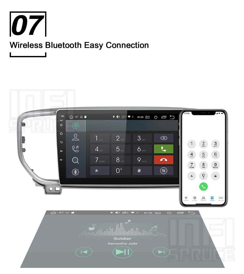 Best android 9.0 car dvd for KIA KX5 2018 2019 with car radio car stereo multimedia player navigation media player gps navigation 8