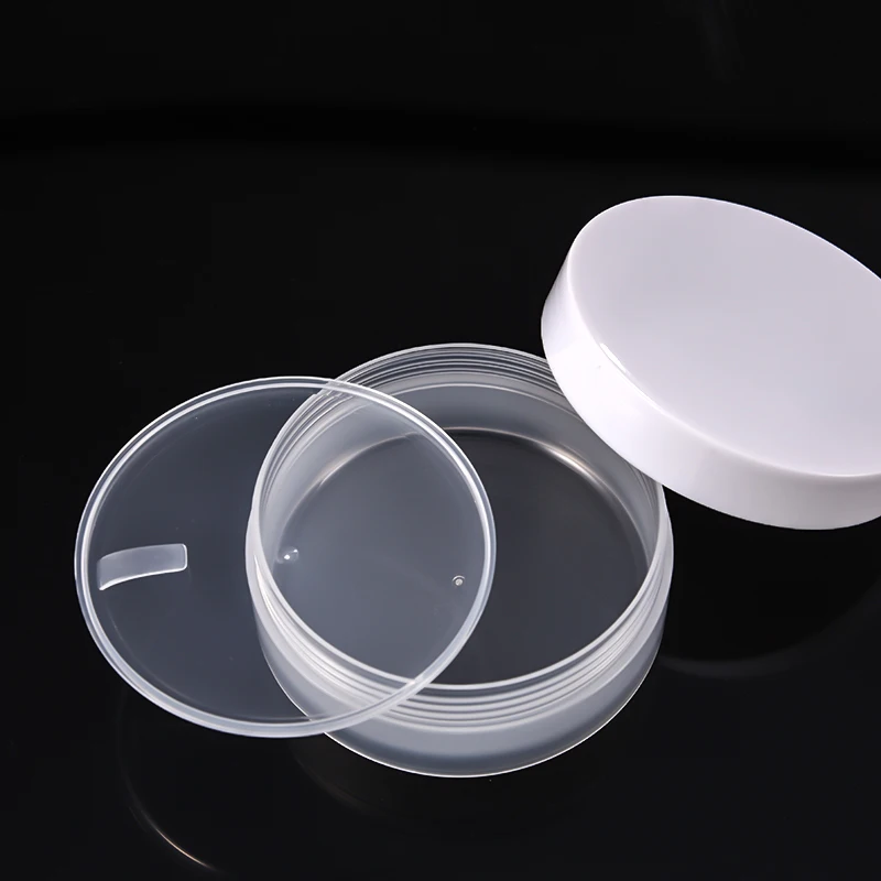 20pcs Plastic Jar Empty Cosmetic Containers Clear Pots with Lids White Cap Cream Box Container Tin Frosty 3g 5g 10g 30g 50g 100g