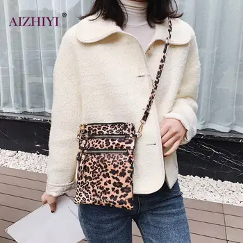 

Leopard Printing Bag Simple Leather Crossbody Bags Enveloped Shaped Small Messenger Shoulder Bags Big Sale Female Bag