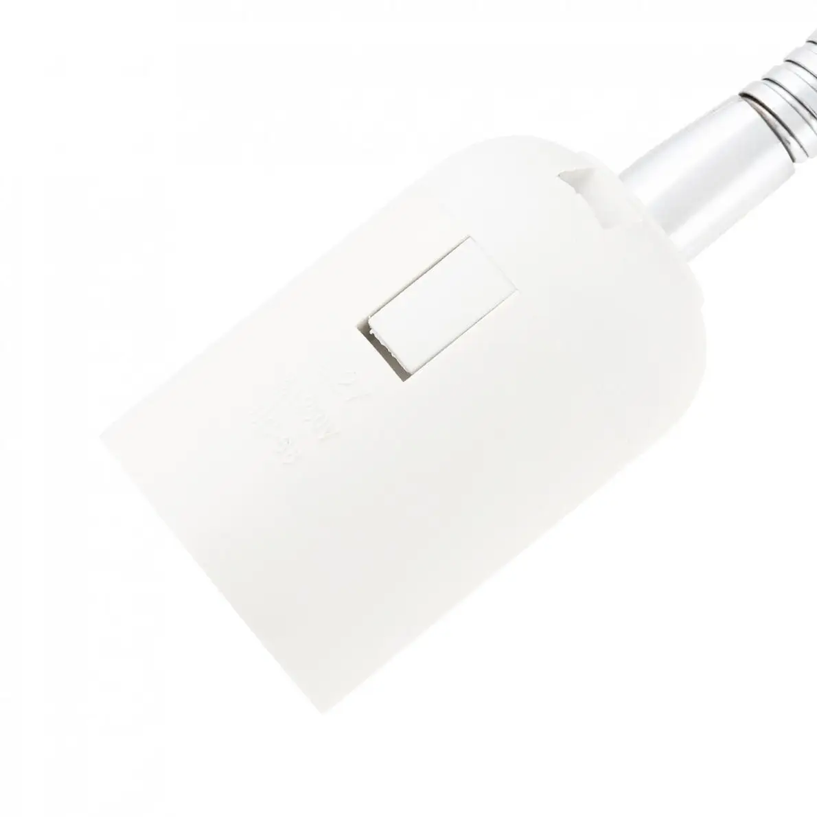 360 Degrees Lamp Holder Clip 50CM Flexible Clip on Switch LED Lamp Holder Socket with Metal Hose and 1.25M Wire