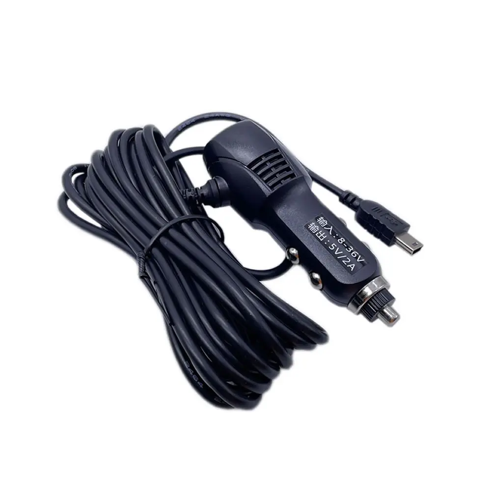 Car transformer driving recorder power cord step-down cable with USB socket 3.5 meters long output: 5V2A input 8-36V | Строительство и