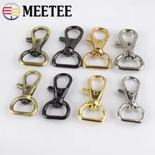 10/30pcs Meetee 13/16mm Bags Strap Buckles Metal Lobster Clasp for Handbag Keychain Swivel Trigger Clips Snap Hook DIY Accessory