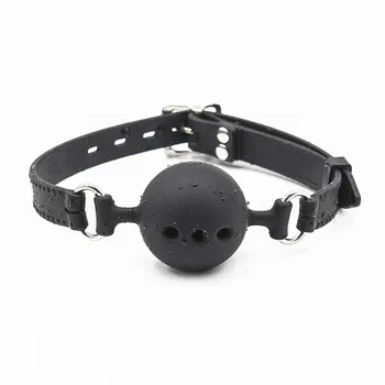 Couple Silicone Gag Ball BDSM Bondage Restraints Open Mouth Breathable Sex Ball Harness Strap Gag Sex Toy for Women Accessories 3