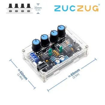 

ICL8038 High Precision Signal Generator DIY Kit Sine Triangle Square Sawtooth Output 5Hz~400kHz Adjustable Frequency Amplitude