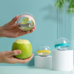 New Multifunctional Storage Type Peeler Stainless Steel Knife With Barrel Vegetable Fruit Peeler Kitchen Vegetable PracticalTool