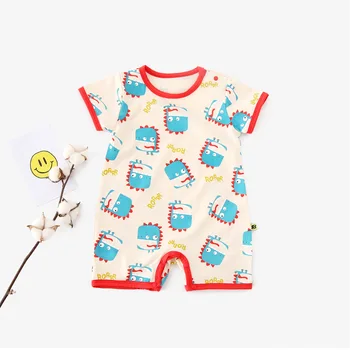 

Newborn Romper Summer Thin Cartoon Full Printed Baby Clot