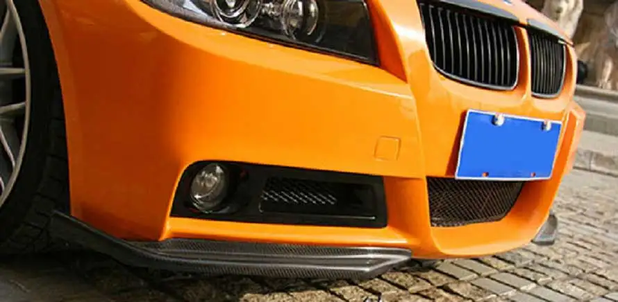 REAL CABRON волоконный разделитель для губ 1 пара BMW E90 E91 M TECH передний бампер 2006 2008
