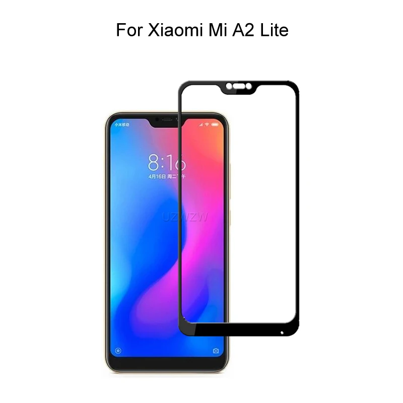 Закаленное стекло для Xiaomi Mi A2 Lite Полное покрытие защита экрана закаленное