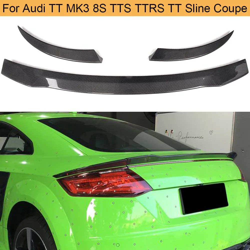 Задний спойлер для багажника из углеродного волокна крыло Audi TT MK3 8S TTS TTRS Sline купе 2D