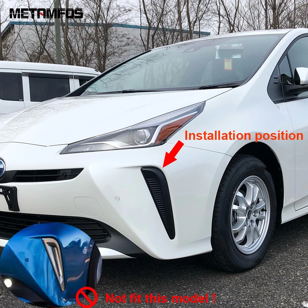 Для Toyota Prius Hatchback углеродное волокно передний противотуманный светильник, лампа для бровей, накладка, украшение, внешние аксессуары для автомобиля