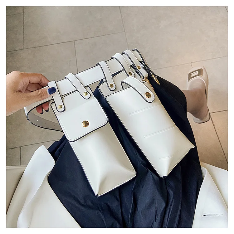2020 New Fashion Solid Color Waist Belt Bag Women Phone Leather Chest Belly Girl Fanny Pack | Багаж и сумки