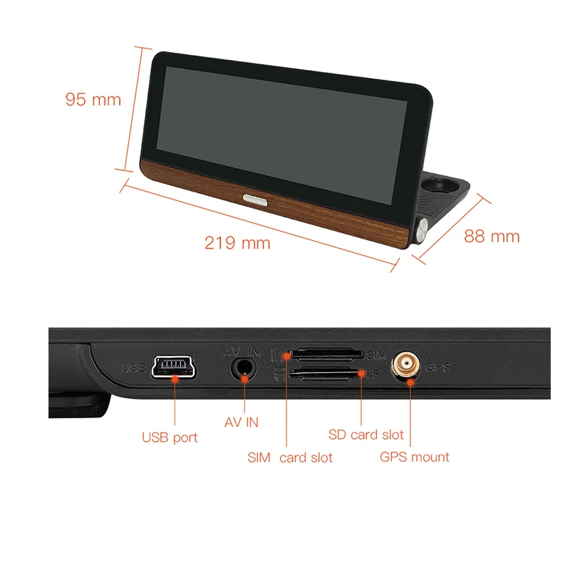 Camlive автомобильный зеркальный рекордер 8 дюймов 4G Adas Dual Cams Hd1080P Gps Bluetooth навигация