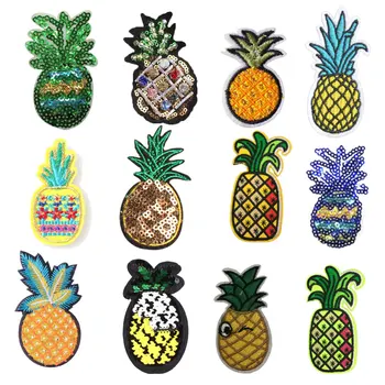 

Pineapple Embroidered Iron On Patch Clothes DIY Creative Badges Jackfruit Patches For Clothing Backpack Cowboy Jacket Stickers F