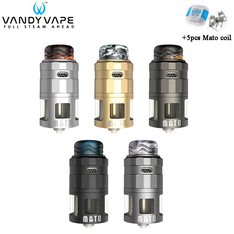 Оригинальный испаритель Vandy Vape MATO RDTA Tank 5 мл атомайзер VandyVape 4 steelwire совместимый с 510