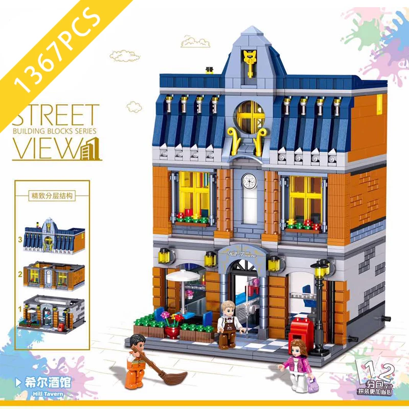 

2020 Legoingl DIY Series Toys Sheel Hotel Compatible Legoingl DIY QL0935 Buildin Blocks Toys for Children Birthday Gift