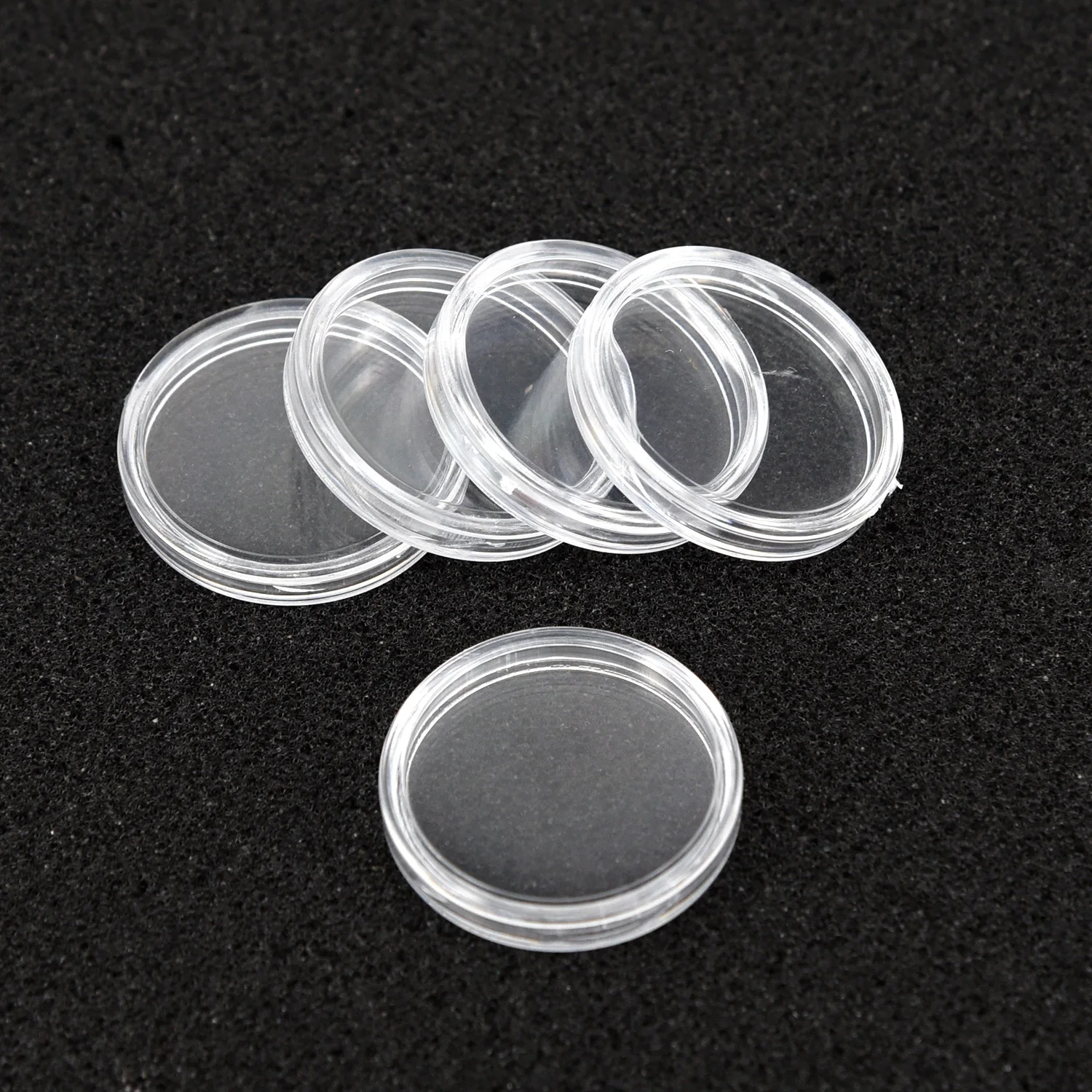 100Pcs 16/18/20/21/23/25/26/28/30mm Round Coin Holder Capsule Protector Box For Coin Collection Case Storage Box Organizer