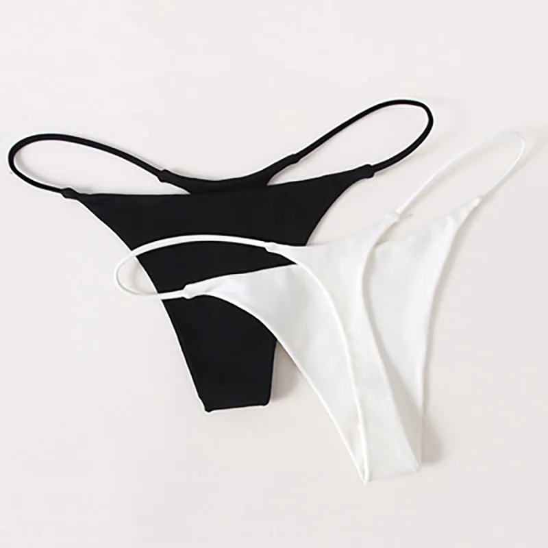

Double Layer Ribbon Women's Panties Sexy Thong Pants Low Waist Double Layer Bikini Lingerie Cotton Women's Underwear