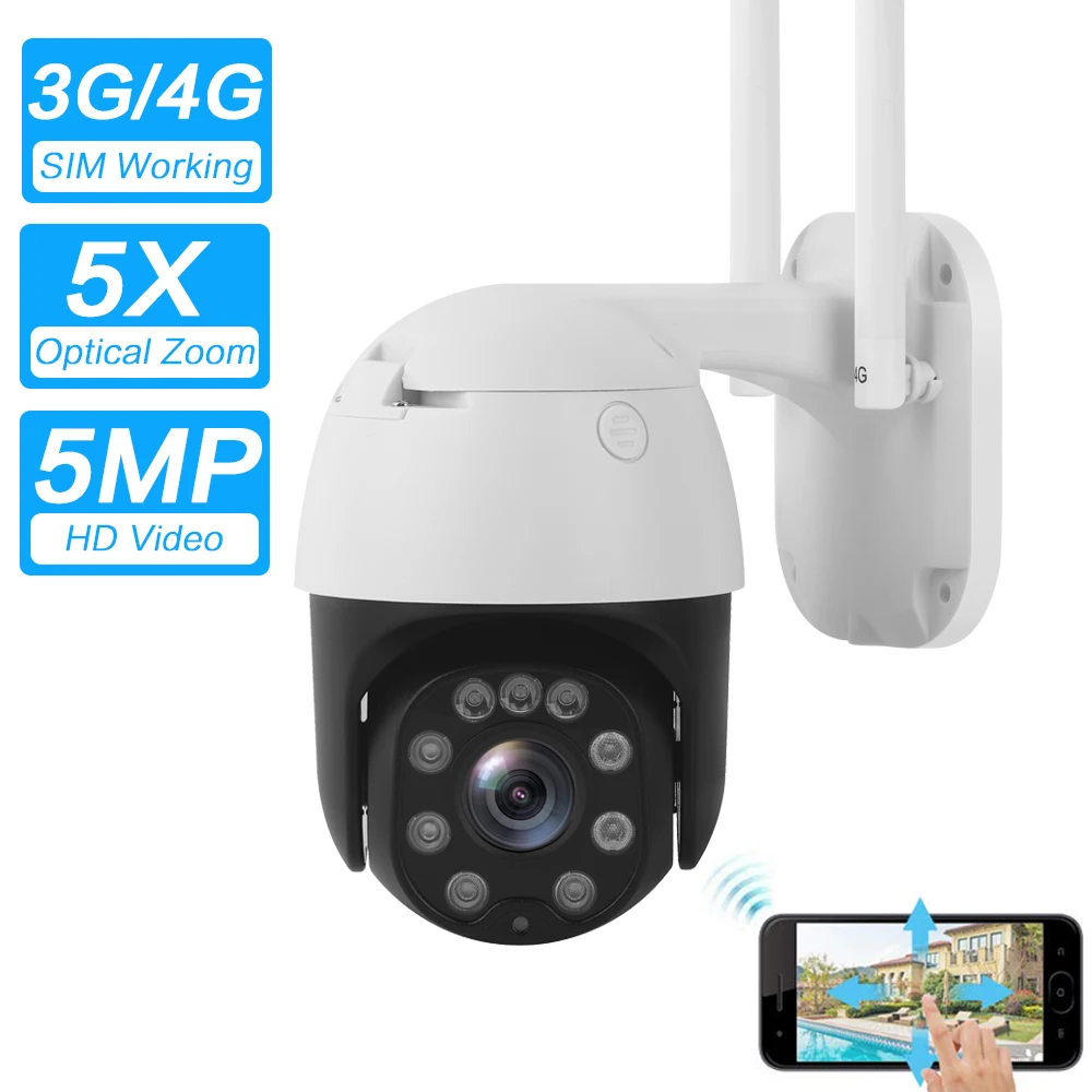 IP камера видеонаблюдения 3G 1080P 5 МП 2 Мп 4G Wi Fi|Камеры видеонаблюдения| |