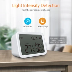 NEO – capteur de température et d'humidité intelligent Tuya ZigBee, pour maison connectée, avec écran LED, fonctionne avec Google Assistant et Tuya Zigbee Hub 