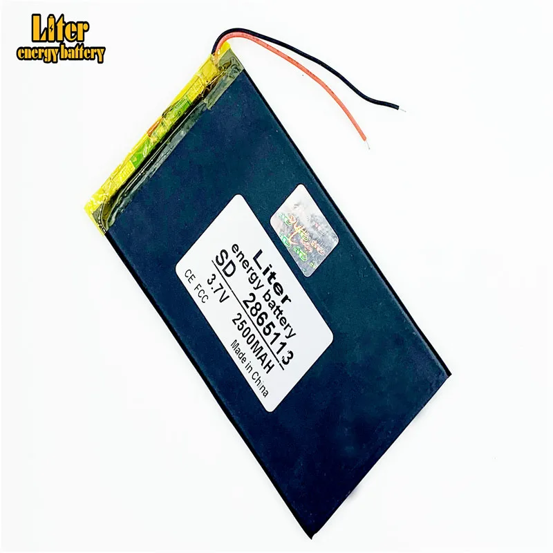 Liter energy battery Good Qulity 3.7V 2500mAH 2865113 Polymer lithium ion / Li-ion for tablet pc BANK GPS mp3 mp4 | Компьютеры и офис