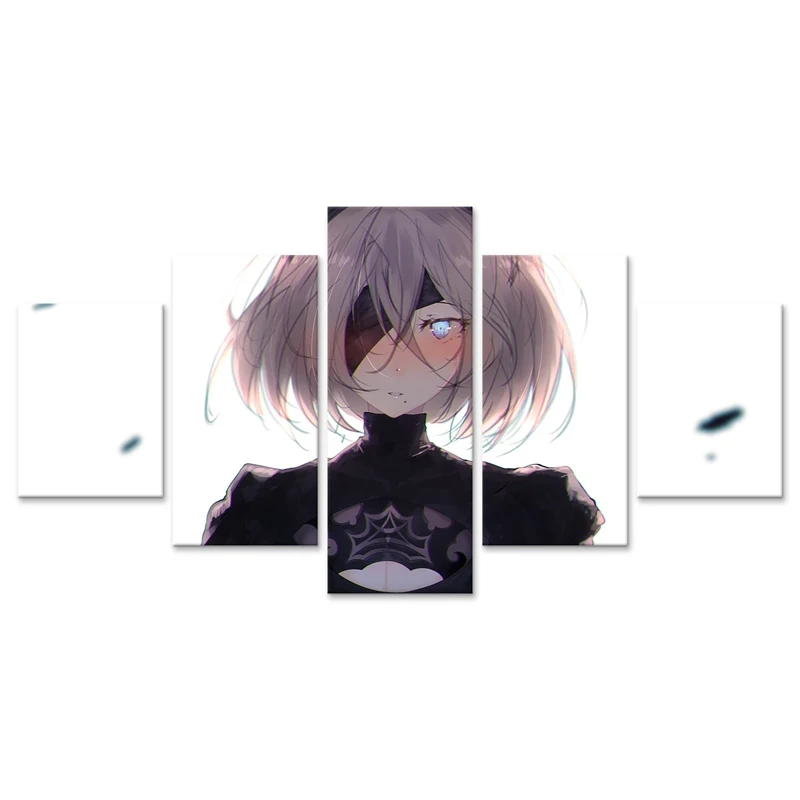 Декоративная картина NieR Automata 2B из аниме девочка 5 шт.|Рисование и каллиграфия| |