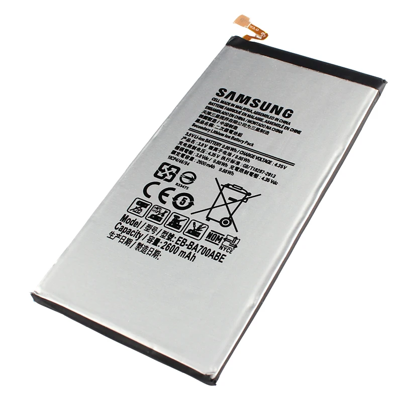 samsung EB-BA700ABE Батарея для samsung Galaxy A7 SM-A700F SM-A700S SM-A700L SM-A700 SM-A700FD 2600 мА-ч