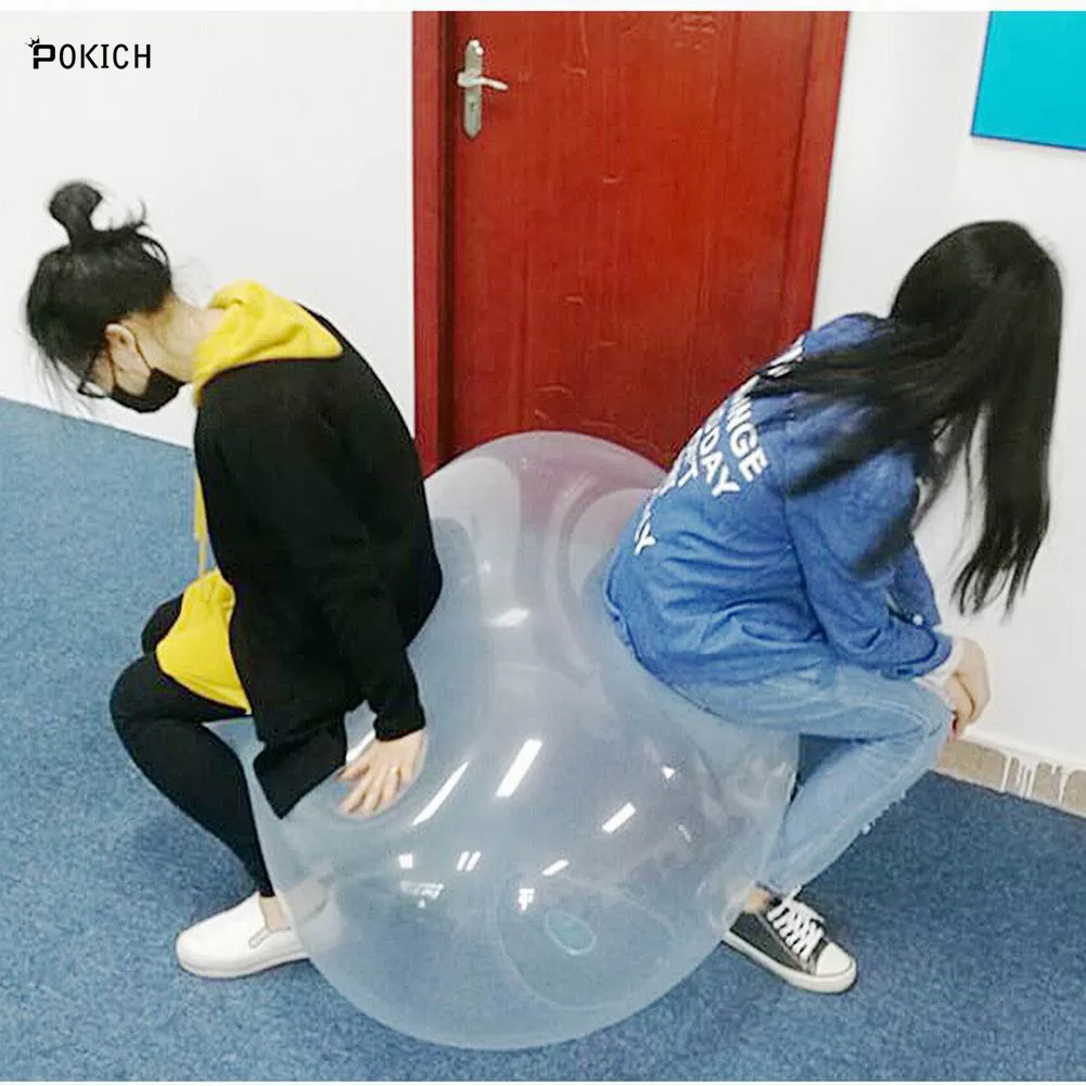 Pokich игрушка для детей на открытом воздухе, надувная негабаритная игрушка для детей и взрослых, устойчивая к разрыву, прозрачный шар, наполненный воздушным орошением, детский веселый подарок