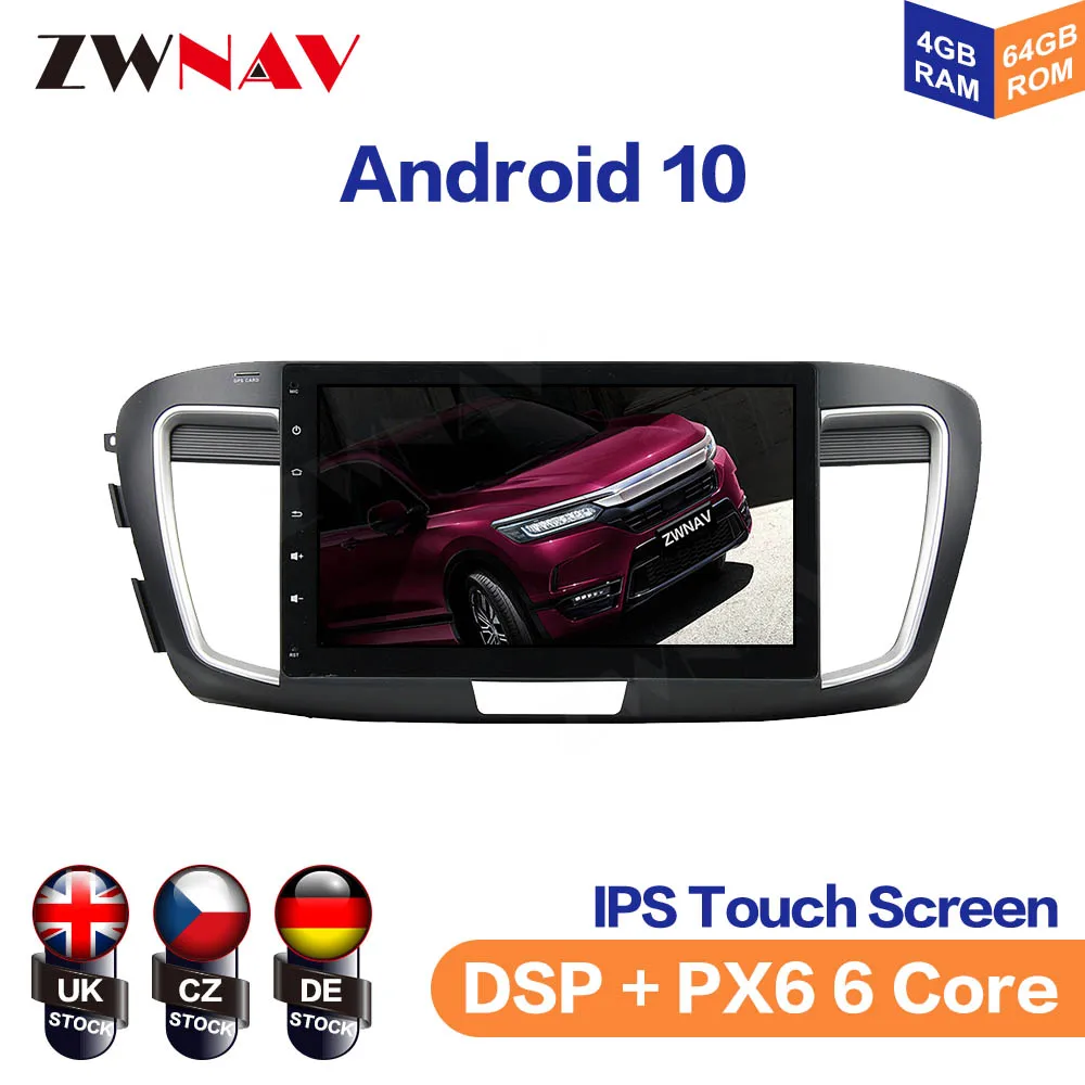 

Android 10 IPS Screen For HONDA Accord 9 2013-2015 Car Multimedia Player Navigation Audio Radio Stereo Head Unit Gps 2 din auto