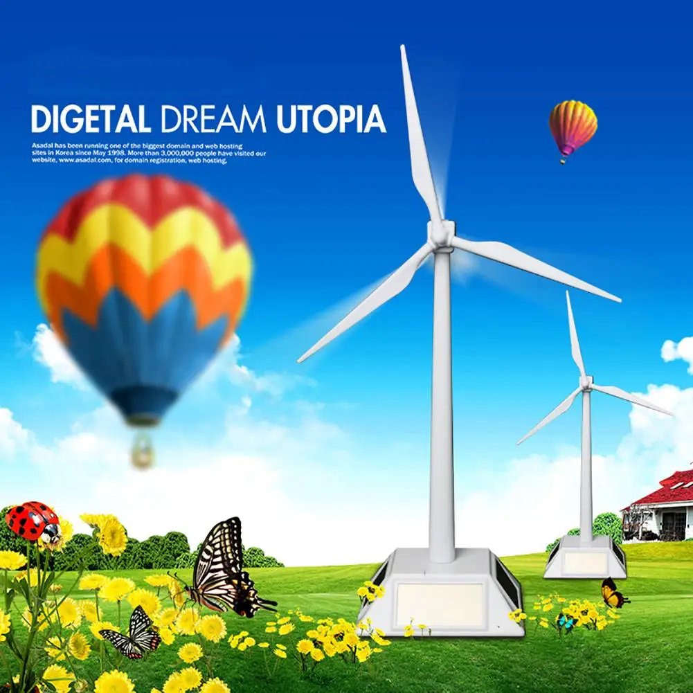 

DIY Solar Power Rotating Base Windmill Wind Turbine Model Desktop Science Toy