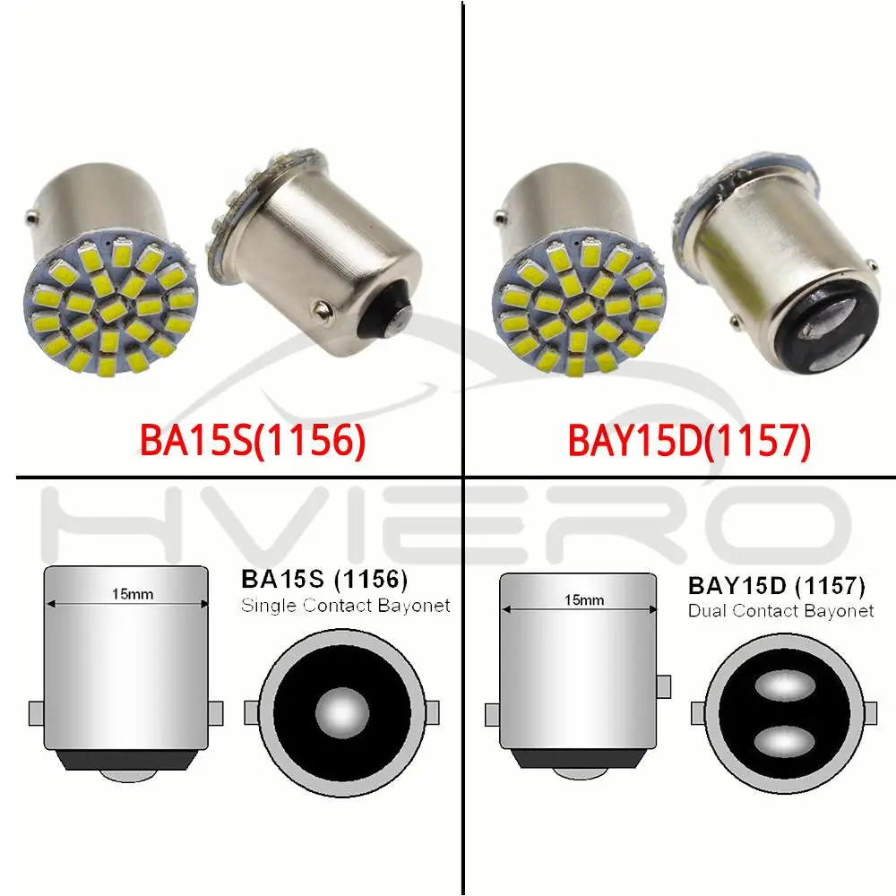 1156 BA15S 1157 BAY15D P21W 1206 22SMD Белый Автомобильный светодиодный стоп-сигнал, стояночный светильник, Автомобильный светодиодный фонарь, задний фонарь, 12 В постоянного тока