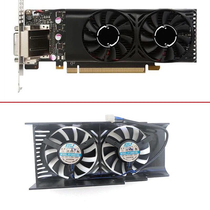 HA5510M12F-Z XY-D05510S 0 20A 2Pin GTX1050 Ti для MSI Geforce GTX 1050 2GTLP со стороны 1050Ti 4GT LPV1 Вентылятар