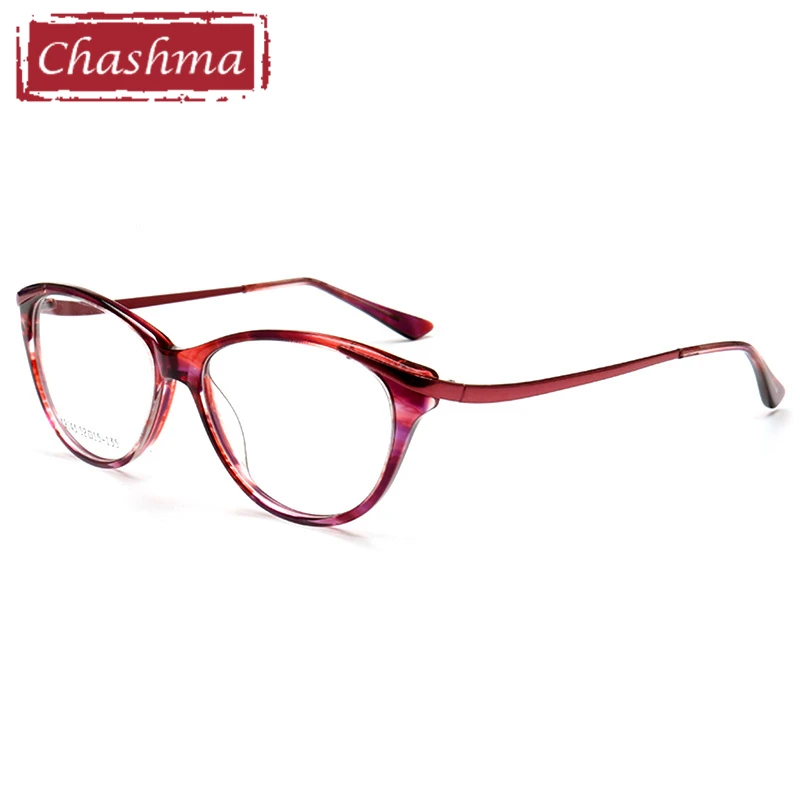 Red Armacao de oculos feminino очки по рецепту оправа для очков ацетат женские очки в леопардовой оправе для подростков - Цвет оправы: Red